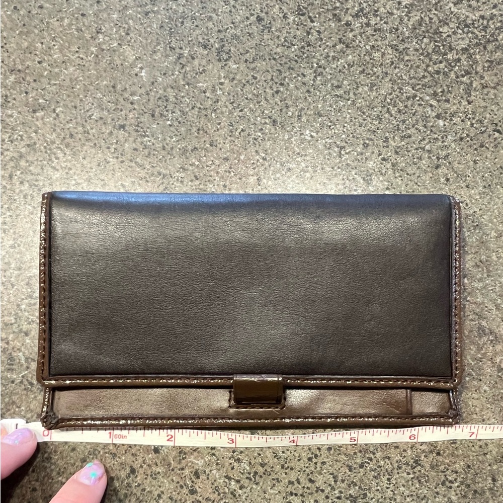 Vintage Coach Leather Checkbook Cover/ Wallet with Pen Holder